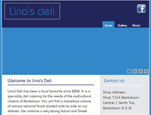 Tablet Screenshot of linasdeli.com